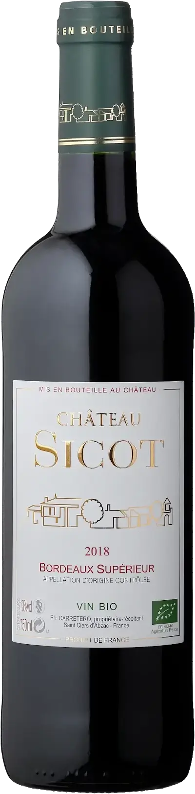 Château Sicot Bordeaux Supérieur Rouge Bio 2018