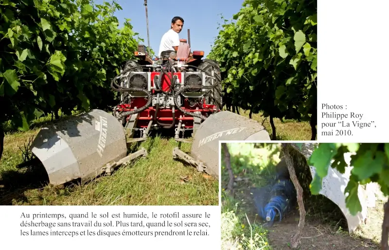 Utilisation de l'herbanet au chateau sicot en agriculture biologique